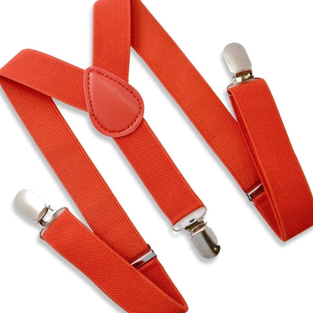 5X Mens's RED Suspenders for wedding accessories
